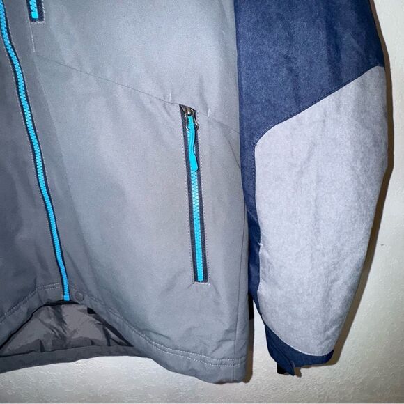 Men's O'Neill Navy Blue and Gray Block Ski Jacket - Picture 5 of 11
